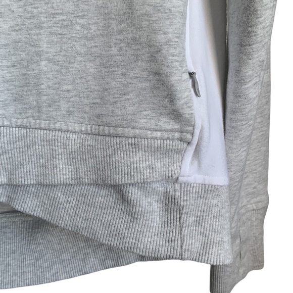 LULULEMON Heathered Gray/White On The Double Pullover size 8 - Picture 7 of 13